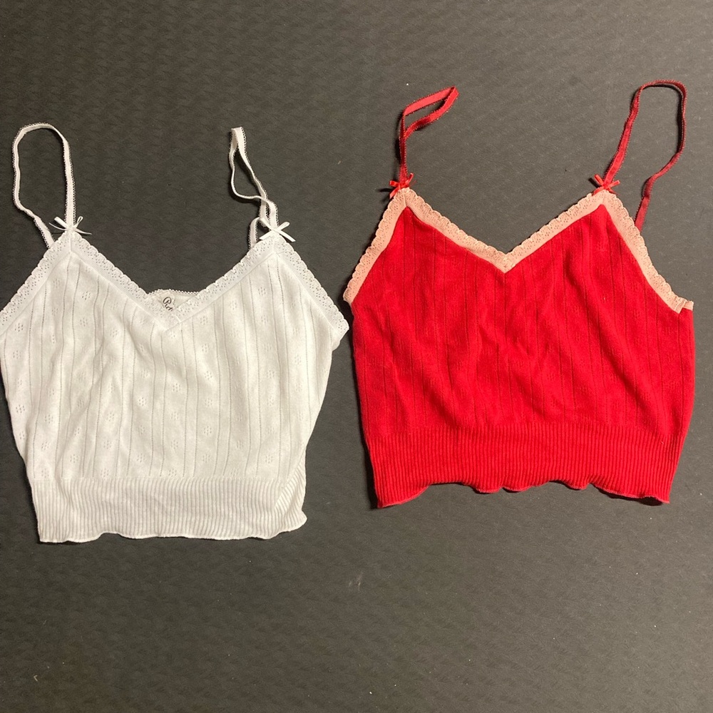 Pretties Eyelet Crop Tanks